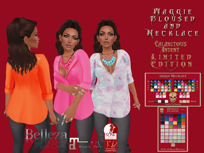 LE *CI* Maggie Blouse & Necklace