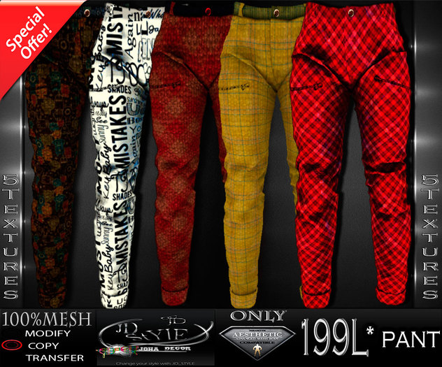 JD_STYLE 5 TEXTURES PANT TENDENCIA**AESTHETIC
