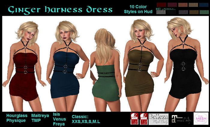 *MM* Ginger Harness Dress - 10 Colors !