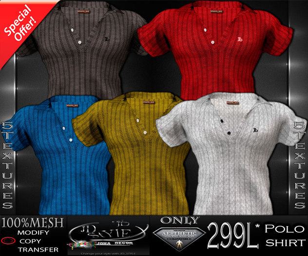 JD_STYLE 5 TEXTURES *POLO SHIRT***AESTHETIC 1
