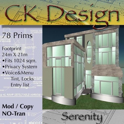 CK Design "Serenity"  78 Prims ver 3.1+ Console