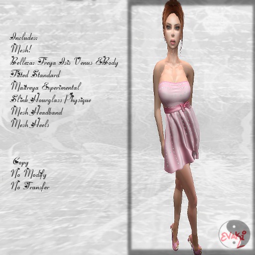 ::Evaki:: Mesh Spring Fling Dress Pink