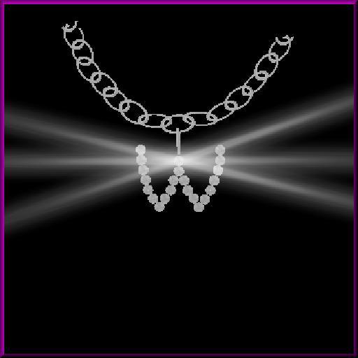 Initial Necklace 'W'