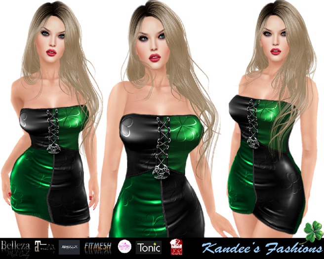 Saint Patricks Strapless Dress