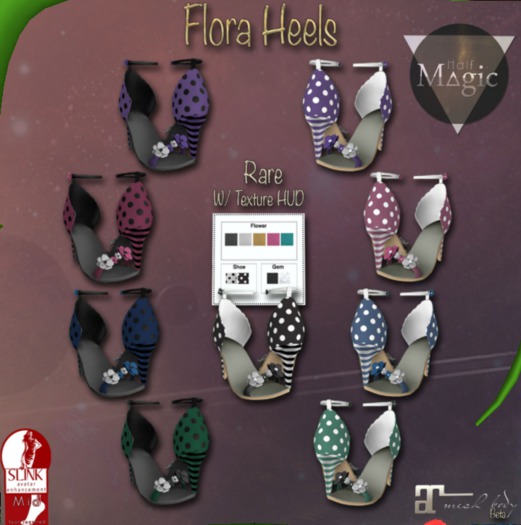.HalfMagic. - Flora Heels Drk Green