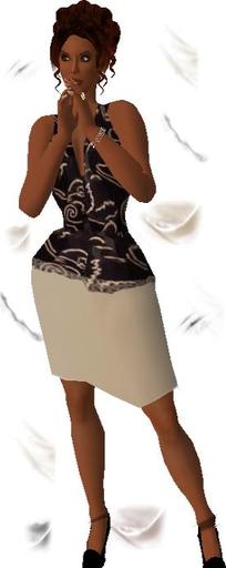 Patterned skirtset