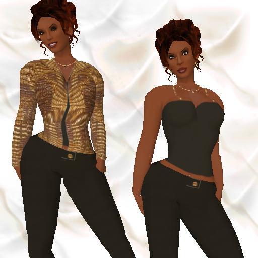 Polished reptile pantset (3piece)
