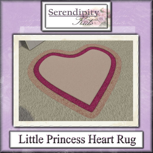 Serendipity Kids - Little Princess Collection - Heart Rug  