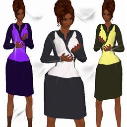 Colorable Black n White Suit