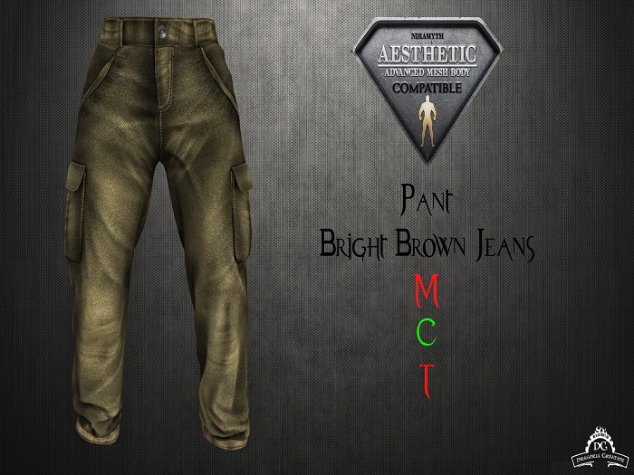 *DC* AESTHETIC Pant Bright Brown Jeans v1