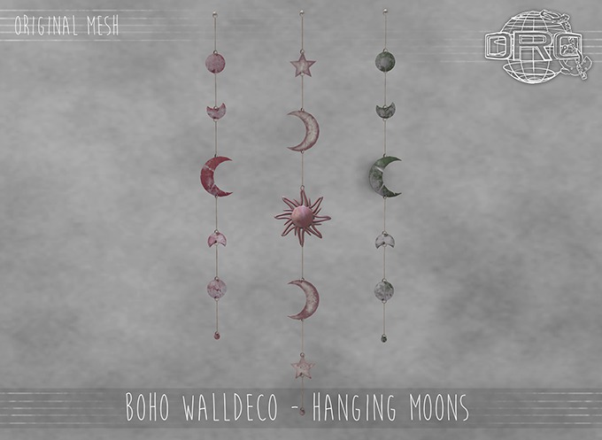 -DRD- boho walldeco- hanging moons