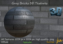 JU Gray Bricks 3D Textures Full Perm