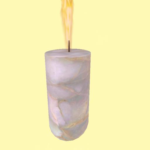 New Luxury Pillar Candle Marbled Ivory