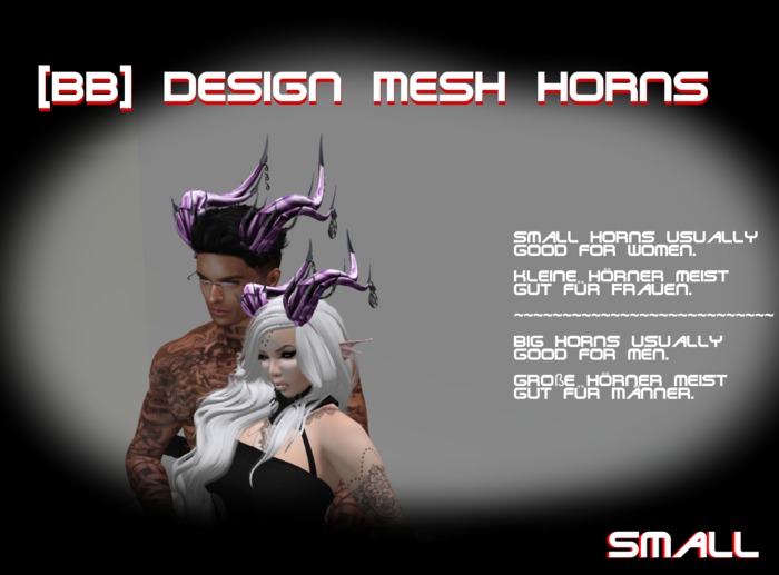 001 Purple/black small Horns