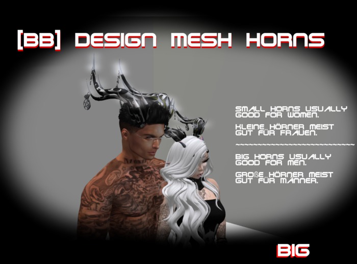 Black / White Big Horns