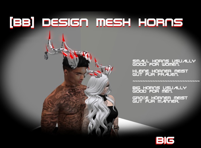 White / Red Big Horns