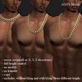 Chain Chunky Male 14"/24"/30" Gold     -RYCA-