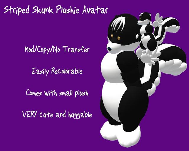 Striped Skunk Plush Avatar