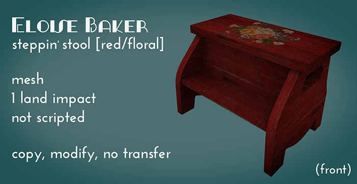 eloise baker - steppin' stool [red/floral]
