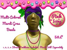 {Pink Icing} ~ Multicolored Mardi Gras Beads [ADD ME]