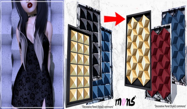 MONS / 3D - Decorative Panel (Style1) red
