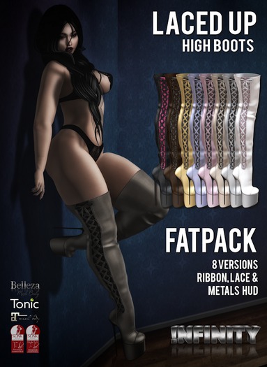 !NFINITY Laced Up High Boots - FATPACK