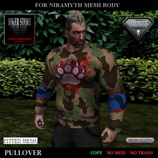 #Aesthetic Pullover "CAMO BEAR"