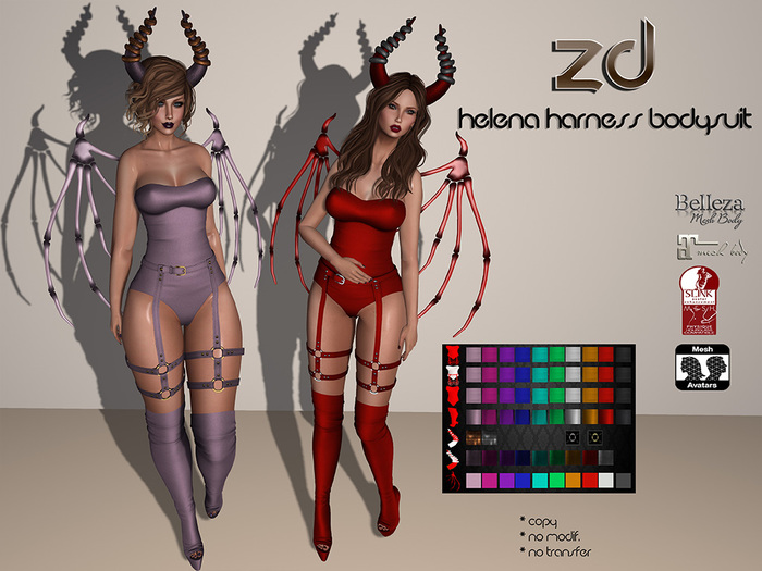 *ZD* Helena Harness Bodysuit