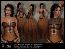 Medieval / Fantasy Dress "Alicia" - brown