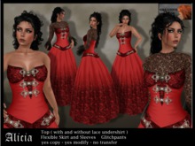 Medieval / Fantasy Dress "Alicia" - red