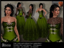 Medieval / Fantasy Dress "Alicia" - green