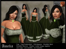 "Amelia" - green - fantasy dress - incl. Lolas Tango Appliers