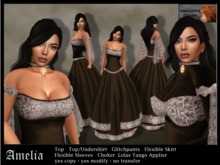 "Amelia" - brown - fantasy dress - incl. Lolas Tango Appliers