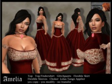 "Amelia" - red - fantasy dress - incl. Lolas Tango Appliers