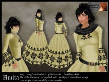 "Amita" - yellow - fantasy / free woman dress