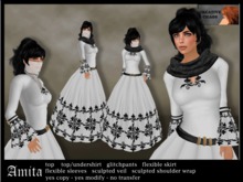 "Amita" - white - fantasy / free woman dress