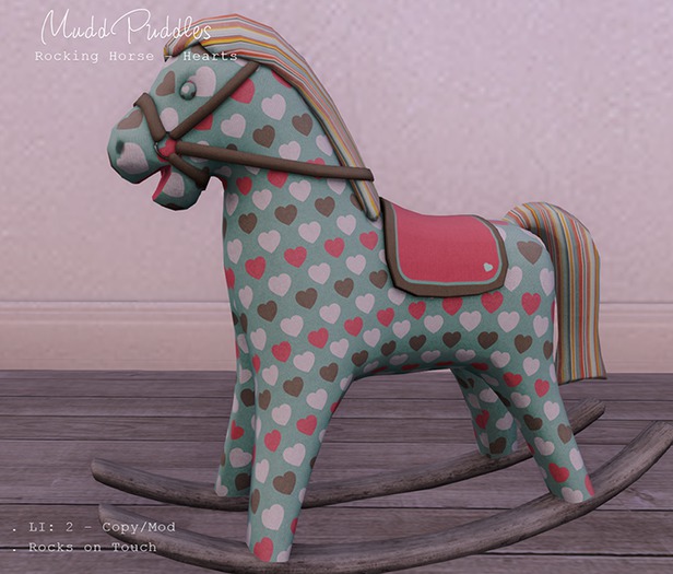 MuddPuddles: Rocking Horse - Hearts