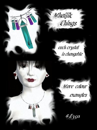 Colour changing 5 crystal Pendants Choker style
