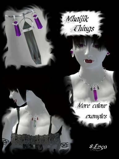 Colour changing 3 crystal Pendants Choker style