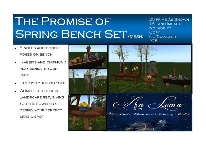 the Promise of Spring Bench set