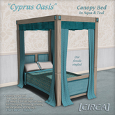 [CIRCA] Pkg - "Cyprus Oasis" - Canopy Single Bed - Aqua & Teal