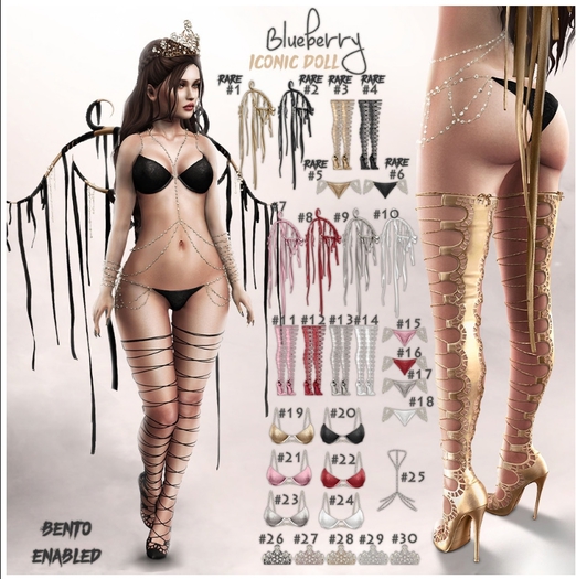 #10 Blueberry - Iconic Doll - Wings - White - Maitreya