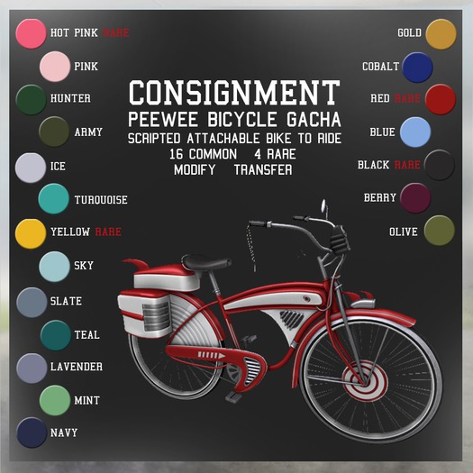 [Con.] Peewee bicycle - yellow RARE