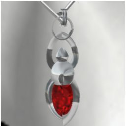 Goddess ruby and silver