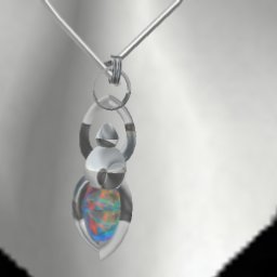 Goddess silver and black opal