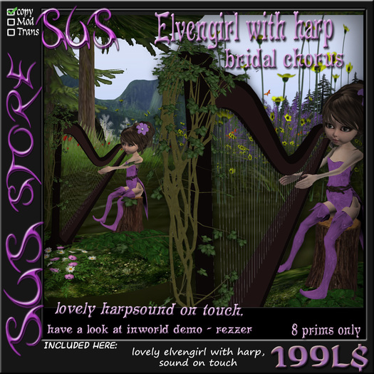 SUS Elvengirl with harp bridal chorus