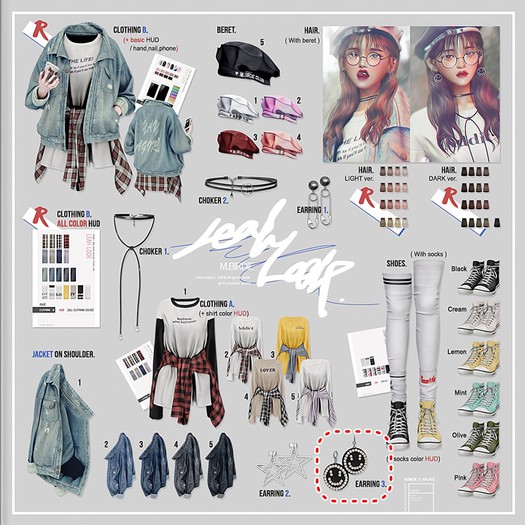 `M.BIRDIE / Leah look-Earring3