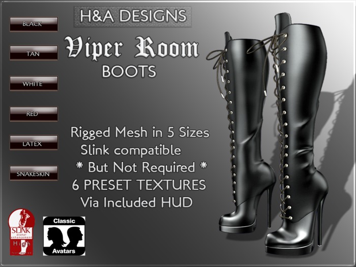 ***__[H&A DESIGNS] ~VIPER ROOM BOOTS