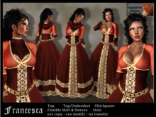 Medieval / Fantasy / Free Woman Dress "Francesca" - red