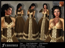 Medieval / Fantasy / Free Woman Dress "Francesca" - brown